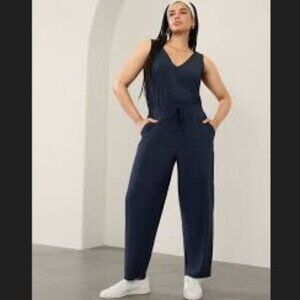 Athleta Avenue Jumpsuit NWT, 1X Navy